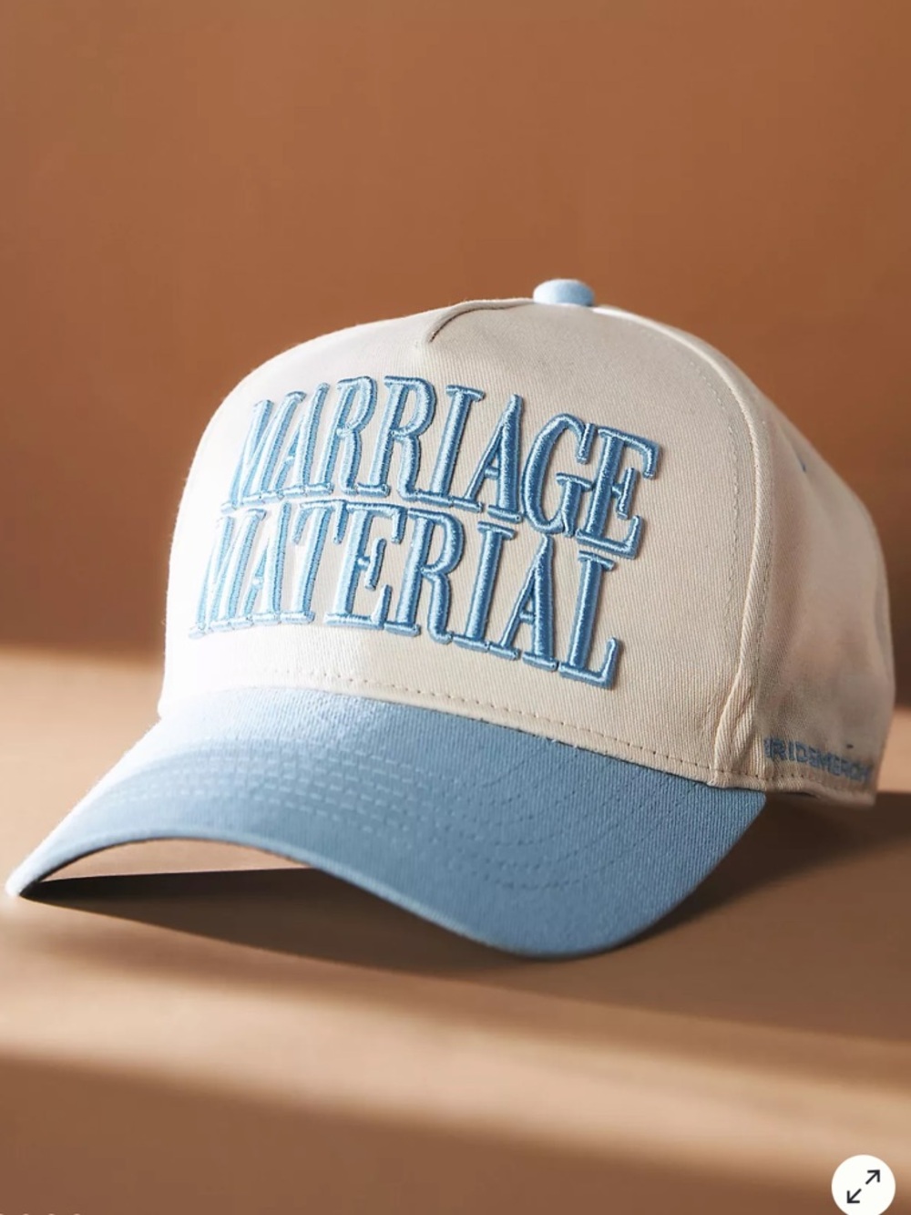 Anthropologie BRIDEMERCH Marriage Material Baseball Cap